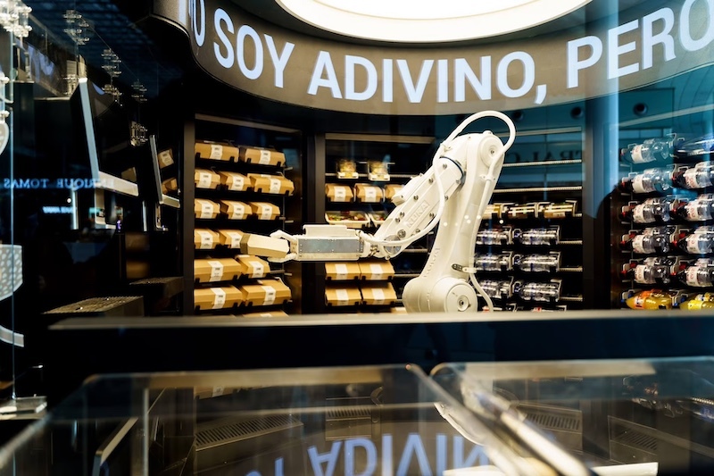 Robot phục vụ tự động tại nhà hàng tại Barcelona