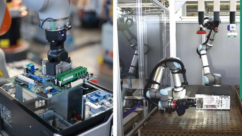 Robot tự động tháo rời rác thải điện tử